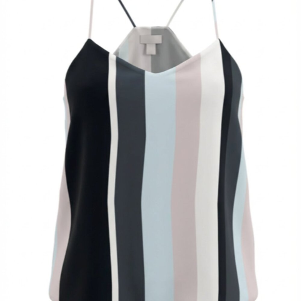 LOFT blue/pink Colorblock halter top Size Small - Picture 3 of 6